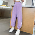 1/3 Pieces Children's summer solid color basic sports pants boys casual Joker elastic waist girl sweet and lovely mosquito pants. 