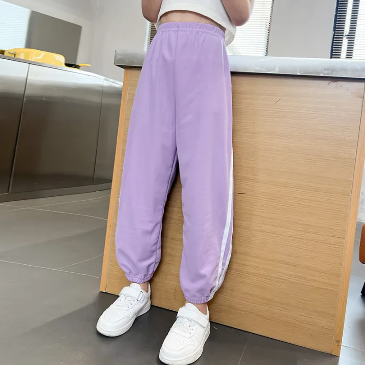 1/3%20Pieces%20Children's%20summer%20solid%20color%20basic%20sports%20pants%20boys%20casual%20Joker%20elastic%20waist%20girl%20sweet%20and%20lovely%20mosquito%20pants%20-%20Image%207