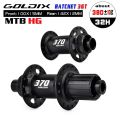 GOLDIX GDX370 32H Bicycle Hub Sealed Bearing Center Lock Disc Brake J-Bend 32 Holes Ratchet 36T BOOST MTB Hub for Shimano SRAM. 