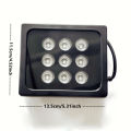 CCTV LEDS 9pcs Array Led dc 12V CCTV Fill Light IR illuminator infrared lamp Outdoor Waterproof IR Night Vision for CCTV Camera. 
