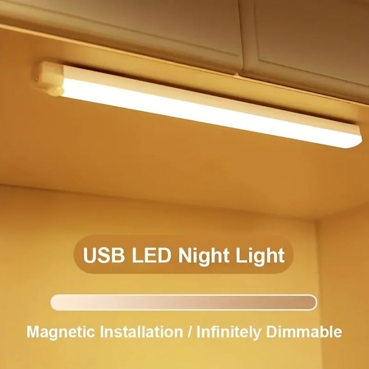 Rechargeable Magnetic LED Strip Light with Motion Sensor for RV Cabinet Wardrobe Kitchen - Wireless Night Light