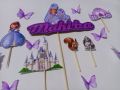 sofia the first cake toppers set. 