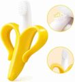 Baby Teether Toys BPA Banana Teething Ring Silicone Chew Dental Care Toothbrush. 