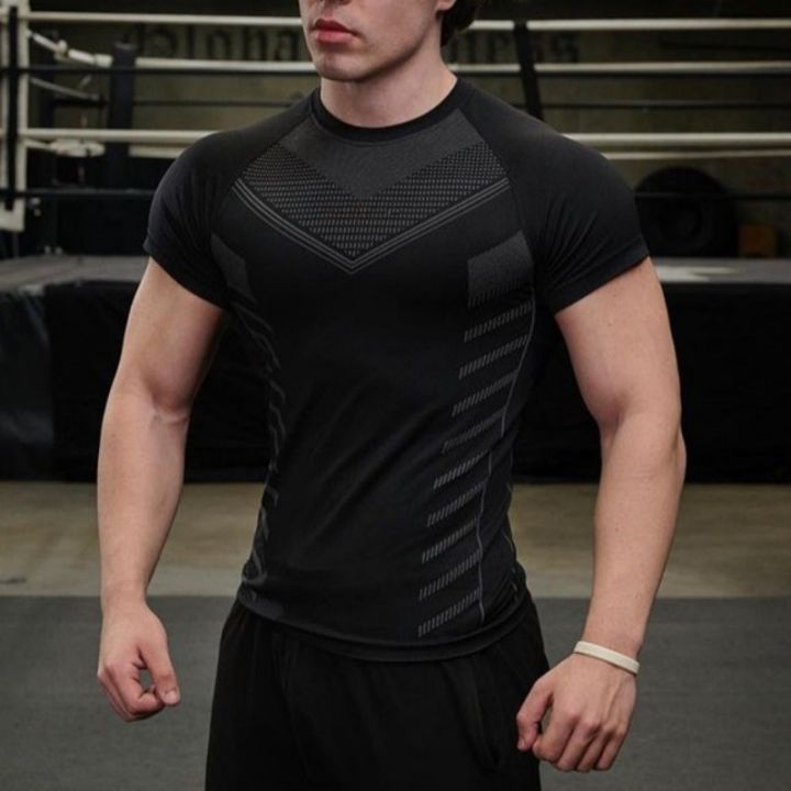 Gym%20T%20Shirt%20Men%20Quick%20Dry%20Running%20Shirt%20Compression%20Fitness%20Shirt%20Male%20Gym%20Workout%20tights%20Short%20Sleeve%20Summer%20Sports%20T-shirt%20Men%20-%20Image%203