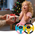 Eletric Steering Wheel Toy with Light Sound for Baby Kids Educational Portable Simulated Driving Steering Wheel Vocal ToysToys. 