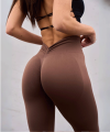 Seamless High Waist Sports Pants, Peach Hip Lift Back, V-Fold, Fitness Pants.