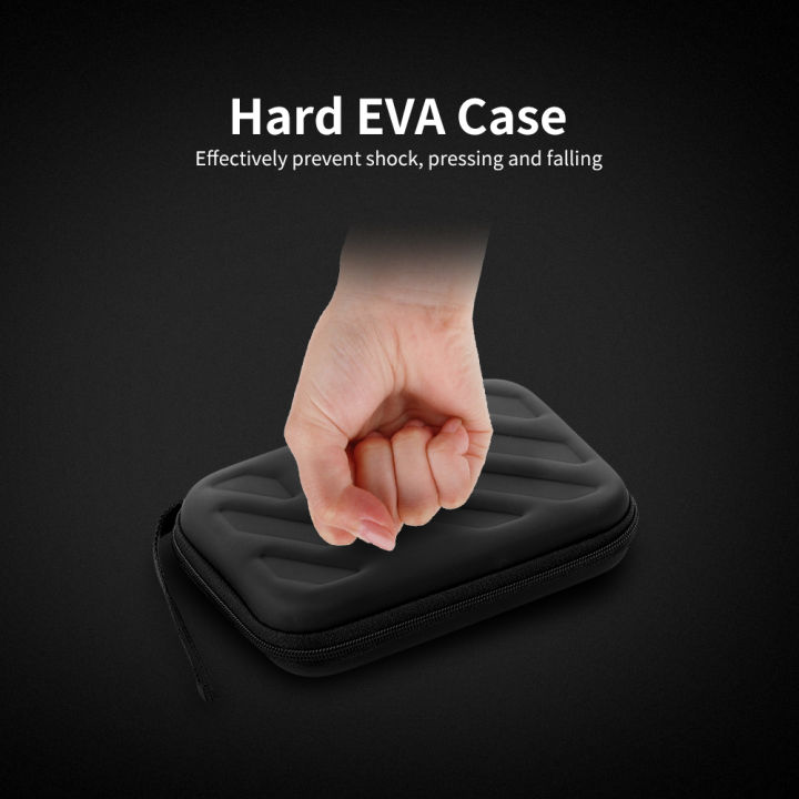 2.5in External Hard Drive Disk Case Shockproof EVA Case HDD with Mesh Pocket and Soft Inner Fabric Carrying Case for Office Use