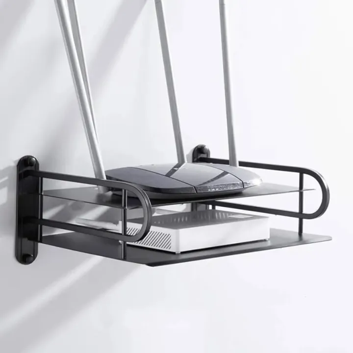 2-Layer%20Wall%20Mount%20WiFi%20Router%20Stand%20%E2%80%93%20Metal%20Shelf%20for%20TV%20Box%20&%20Remotes,%20Black%20-%20Image%204