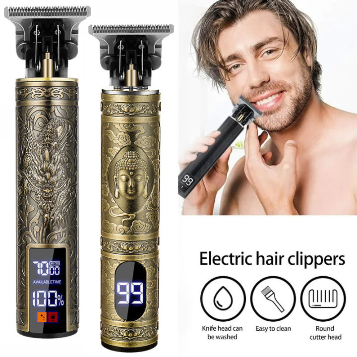 Hair Clipper Professional Hair Trimmer Beard Shaver Men Hair Cutting Machine Barber For Men Vintage T9 Trimmer ABS Handle