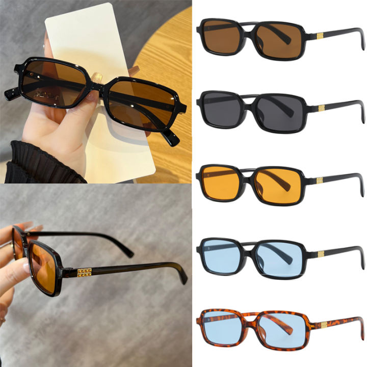 1pcs/5pcs%20Small%20Rectangular%20Sunglasses%20Women%20Retro%20Simple%20Eyeglasses%20Minimalist%20Style%20Design%20Sunshade%20UV400%20Glasses%20Unisex%20-%20Image%203