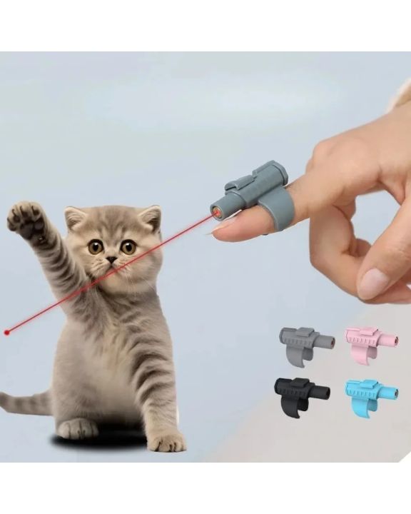 Mini Laser Cat Toy Portable Interactive Finger Sleeve Design for Cats Endless Fun Playtime