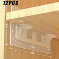 6/12pcs Wardrobe Divider Brackets Non-Marking Sticky Kitchen Cabinet Divider Brackets Anti-Side Slip Layer Support Brackets. 
