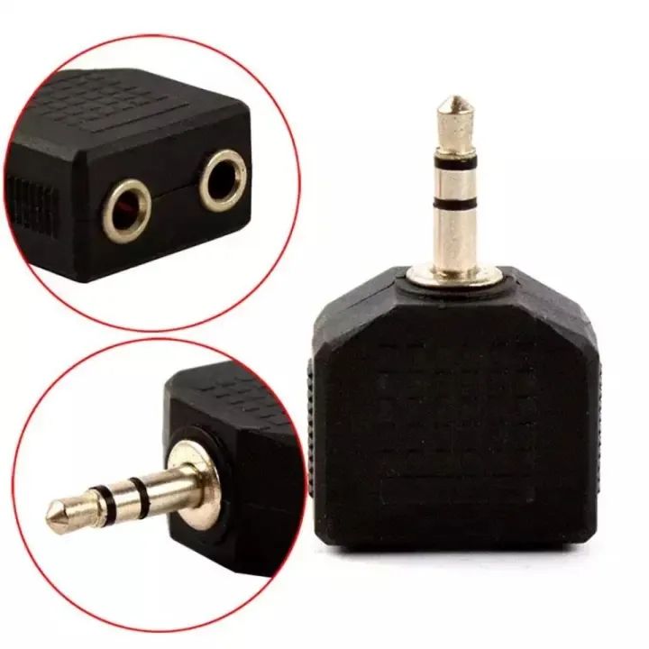 Converter to run two speakers from one mobile Tab laptop And PC 1 Ps