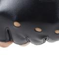 Unisex Fingerless Driving PU Leather Gloves Motor Cool Rivet  Disco Dancing Rock and Roll Black Red White Punk Gloves. 