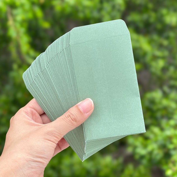 50 pcs Sage Green Small Coin Envelopes, 6 x 10 cm Mini Seed Packets, Kraft Paper Envelopes for Garden Seeds, Office Use,