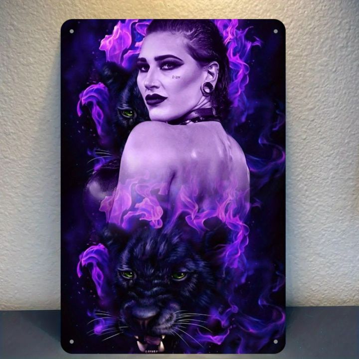 Custom Rhea Ripley Signs Rhea Ripley Inspired Vintage Wrestling Metal Sign Durable Iron Wall Art ...