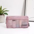 Casual Nylon Storage Pouch With Zipper Hand-held Mesh Pouch Multipurpose Mesh Toiletry Wash Bags Travel. 