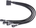 4-Pin (Actral 2-Pin) Molex to 4 x 3 Pin / 4 Pin PMW 12V PC Case Fan Power Adapter Cable, 3-Pin or 4-Pin (PWM Connector) to Molex Computer Cooler Cooling Fan Splitter Y Power Cable 1-Pack. 
