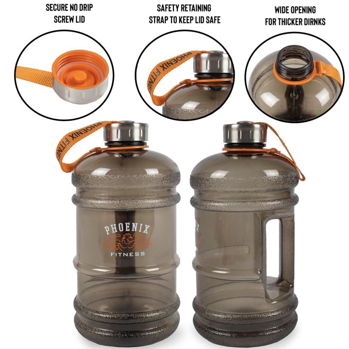 Phoenix Fitness - 2.2L Drinks Hydration Water Bottle - Frosted - [BZ-RY898] - (DISC-R)