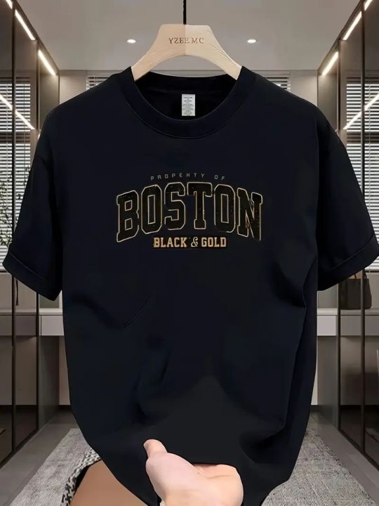 Unisex BOSTON COTTON PRINTED T-SHIRT ( Men & Women )