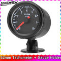8K Tachometer 12V Car Tacho Meter 52mm with White LED Gauge 8000 RPM for 1-8 Cylinders Gasoline Engine + Gauge Holder. 