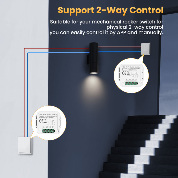 GIRIER%20Tuya%20Smart%20Switch%20Module%2010A%20WiFi%20Breaker%20Relay%201/2/3/4CH%20Neutral%20Wire%20Required%20Supports%202-way%20Control%20Works%20with%20Alexa%20-%20Image%202