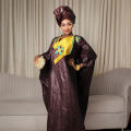 African Attire For Women Abaya Embroidery Plus Size Elegant Party Church Dress.