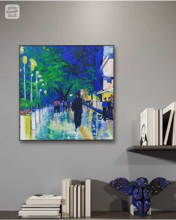 "Vibrant%20Evening%20Walk%20-%20Hand-Painted%20Urban%20Street%20Scene%20on%20Canvas%20%7C%20Original%20Acrylic%20Artwork%20for%20Home%20D%C3%A9cor%20%7C%201x1%20Foot%20%7C%20Wall%20Art%20for%20Living%20Room,%20Bedroom,%20Office%20%7C%20Perfect%20Gift%20Idea%20for%20Art%20Lovers"%20-%20Image%203