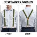 Suspenders for men Fashion Button End Work Suspenders for Men -  Adjustable braces  - Y Shape 1.4In. 