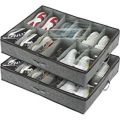 Under Bed Shoe Organizer, Newli, Under Bed Shoe Storage Box, Ideal for 12 Pairs of Under Bed Shoes, - Storage Solution for Kids, Adults, Men, Women, Shoes, Storage Containers with handles. 