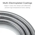 Bath Shower Hose Stainless Steel Flexible Pipe Shower Head Pipe Plumbing for Bathroom Accessories. 