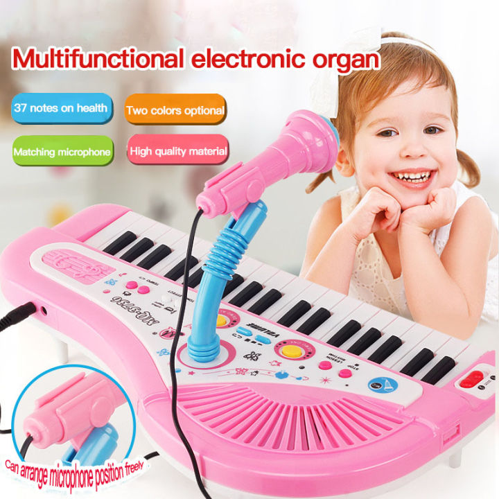 37 Keys Kids Electronic Piano Organ keyboard with Microphone Education ...