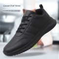 Chef shoes four season soft-sole anti-slip oil-proof waterproof portable kitchen work shoes fashion plus size casual men's shoes.