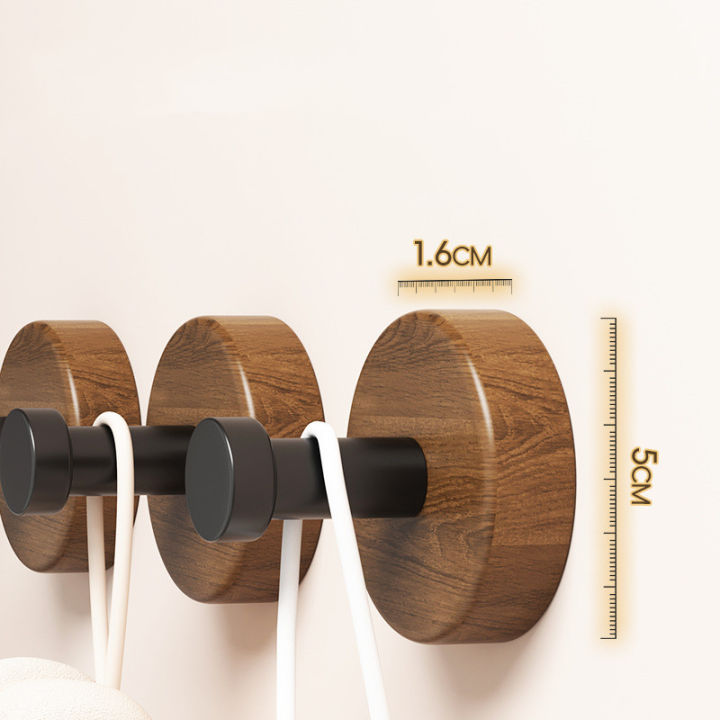 1-4pcs%20Wall%20Walnut%20Wood%20Hooks%20Self-adhesive%20Key%20Towel%20Hanger%20Rack%20Bathroom%20Robe%20Hangers%20Towel%20Coat%20Storage%20Holder%20Kitchen%20Hooks%20-%20Image%204