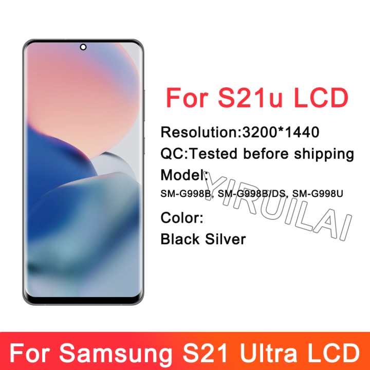 TFT%20For%20Samsung%20Galaxy%20S21%20Ultra%205G%20LCD%20Display%20For%20Samsung%20G998B%20G998B/DS%20Digital%20Touch%20Screen%20With%20Frame%20Replacement%20-%20Image%202