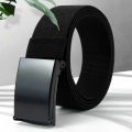 Men's Belt Nylon Belt Metal Buckle Woven Elastic Belt Outdoor Training With Pants Jeans Belt Leisure Woven Belts Unisex.