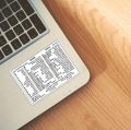 1pc White Laptop Keyboard Shortcut Stickers - Quick Reference Guide for Office Software Word and Excel shortcuts, Durable & Clear Design, Reusable Material, Enhances Productivity and learning of computer. 