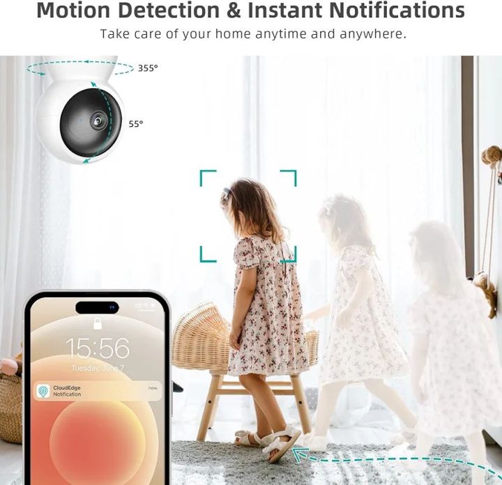 DEKCO%202K%20Indoor%20WiFi%20IP%20Security%20Camera%20360-Degree%20Baby%20Monitor,%20Motion%20Tracking,%20Night%20Vision,%202%20Way%20Audio,%20Compatible%20with%20Alexa%20-%20Image%204