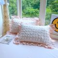 3pcs Korean lace Bedding set seersucker Duvet Cover Set (1*Duvet Cover + 2*Pillowcase, Without Core)for bedroom guest room.