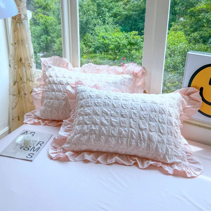 3pcs%20Korean%20lace%20Bedding%20set%20seersucker%20Duvet%20Cover%20Set%20(1*Duvet%20Cover%20+%202*Pillowcase,%20Without%20Core)for%20bedroom%20guest%20room%20-%20Image%205