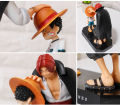 18cm One Piece Anime Figure Four Emperors Shanks Straw Hat Luffy Action Figure One Piece Sabo Ace Sanji Roronoa Zoro Figurine. 