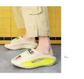 Popular eva slippers men's summer 2024 new beach sandals outer wear popular thick-soled aircraft slippers. 