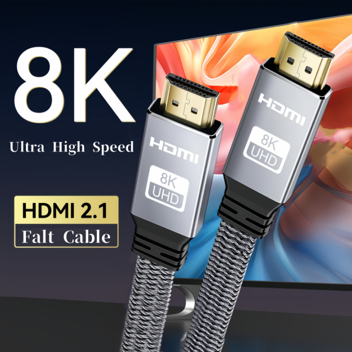 8K%20HDMI%20Flat%20Cable%2048Gbps%20High%20Speed%208K60%204K120%20144Hz%20Braided%20HDMI%202.1%20Cord%203D%20EARC%20HDCP%202.2&2.3%20Compatible%20with%20Roku%20TV/PS5%20-%20Image%202