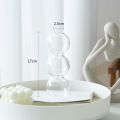 Vase Flower Arrangement Ins Style Korean Tulip Flowers Living Room Decoration Ornaments Bubble Glass Vase Transparent Hydroponic Plants 1Pcs. 