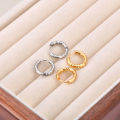 Lokaer Waterproof 316L Stainless Steel Geometric Huggie Hoop Earrings 18K Gold Plated Charm Fashion Jewelry For Women E24114.