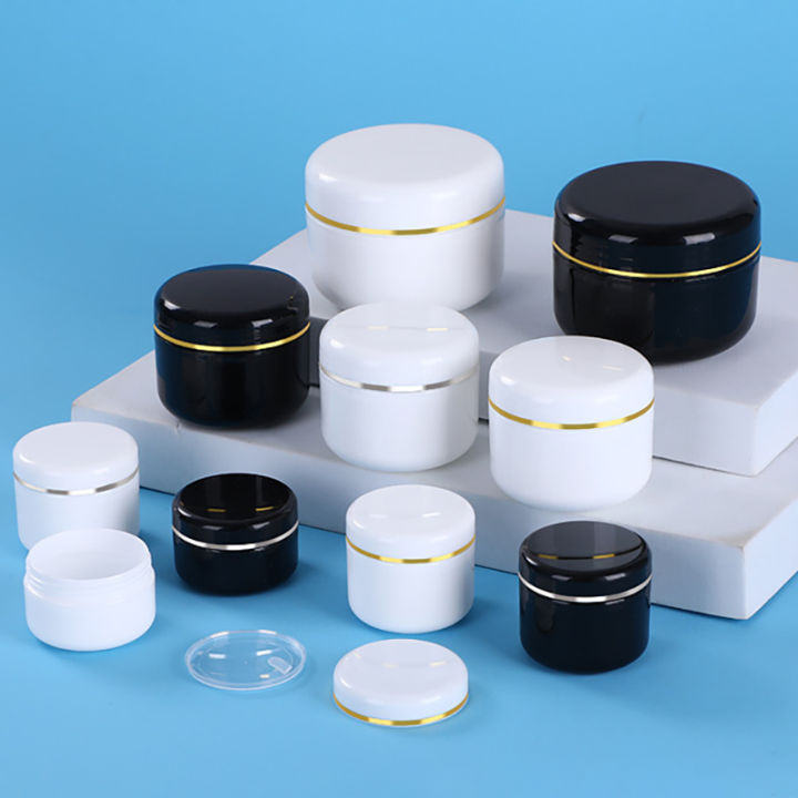 10pcs 20g Black / White Empty Cosmetic Containers Cream Lotion Box Makeup Pot Jar with Lids Round Ointments Bottle