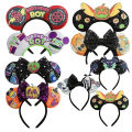 New Hallowmas Mikcey Mouse Ear Headband Christmas festival party For Women Kids Hair Band Hair Accessories Sequins Bow Headwear. 