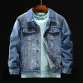 Indian Chief Embroidery Denim Jackets Men, Retro Blue Streetwear, Ripped Slim Coat, Casual Motorcycle Outwear, Spring and Autumn. 