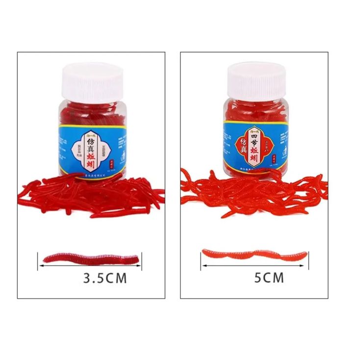 100pcs/Bottle%20Realistic%20Tackle%20Soft%20Lure%20Bass%20Bream%20Bloodworm%20Fishing%20Lure%20Earthworm%20Worm%20%20Red%20Worms%20Baits%20Fishy%20Smell%20-%20Image%206