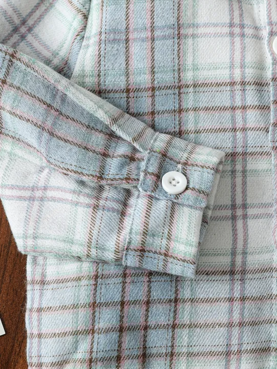 Baby's%20Boys%20Long%20Sleeve%20Blouse%20Coat%20Jacket%20Outwear%202025%20Spring%20Autumn%20Plaid%20Shirts%20With%20Pocket%20Children's%20Clothes%20For%201-3Y%20-%20Image%205